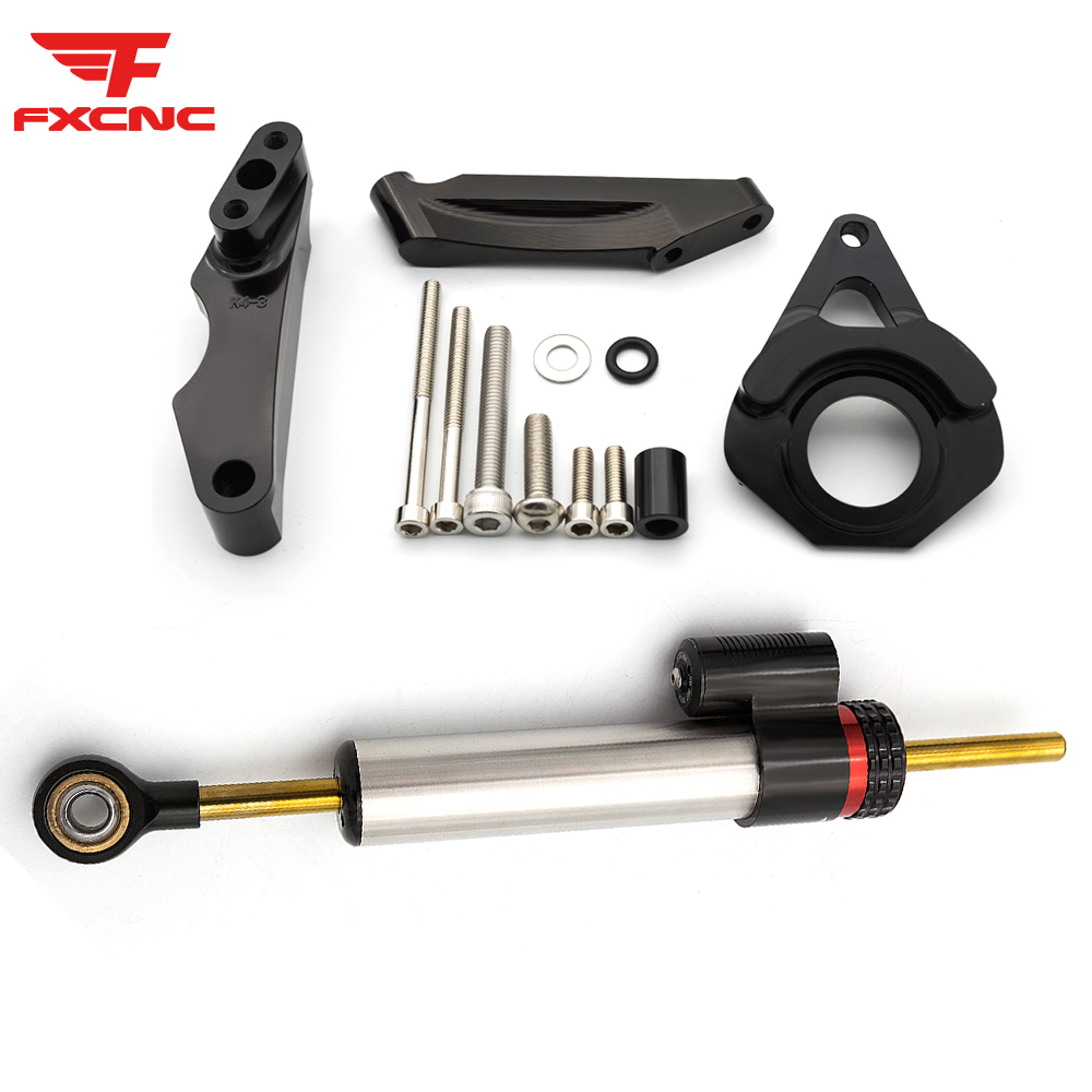 Steering Damper Stabilizer Kit Cnc - สําหรับ Suzuki GSXR600 750 K4 2001-2005