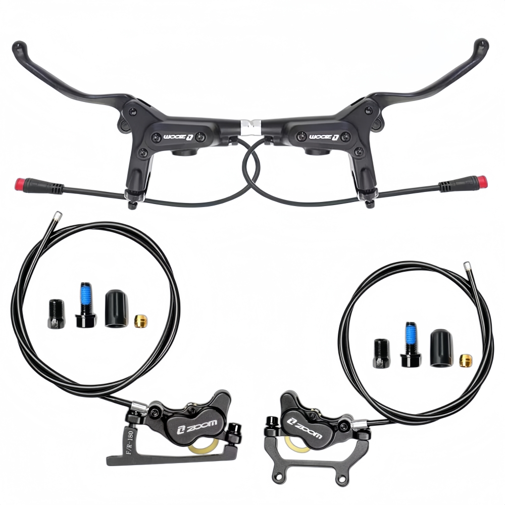 Zoom Hydraulic Brake 4 Piston E-Scooter - ชุดเบรกไฮดรอลิกแบบ 4 ลูกสูบ ZOOM HB-890E สำหรับจักรยานไฟฟ้า/สกู๊ตเตอร์ไฟฟ้า,