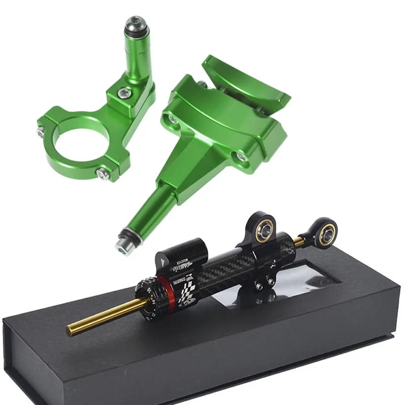 สำหรับ Kawasaki 500 2024 - ชุด - Steering Damper Stabilizer Kit Cnc บทวิจารณ์และราคา